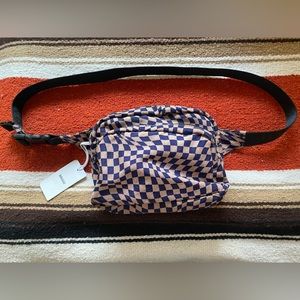 Baggu Indigo Trippy Checker Fanny Pack